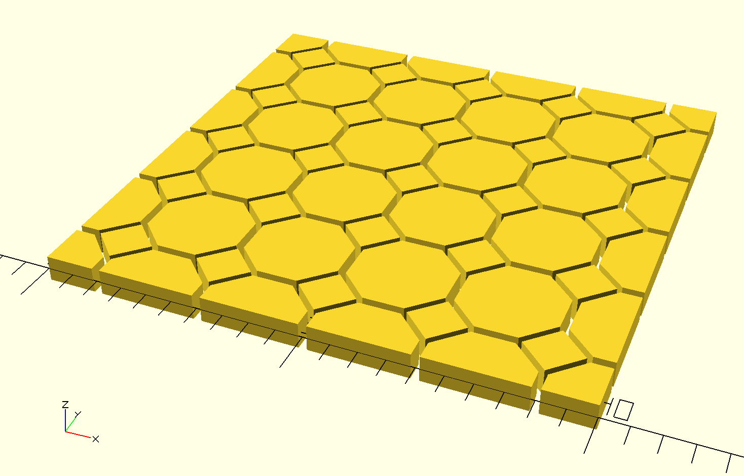 a clean cut of our pattern