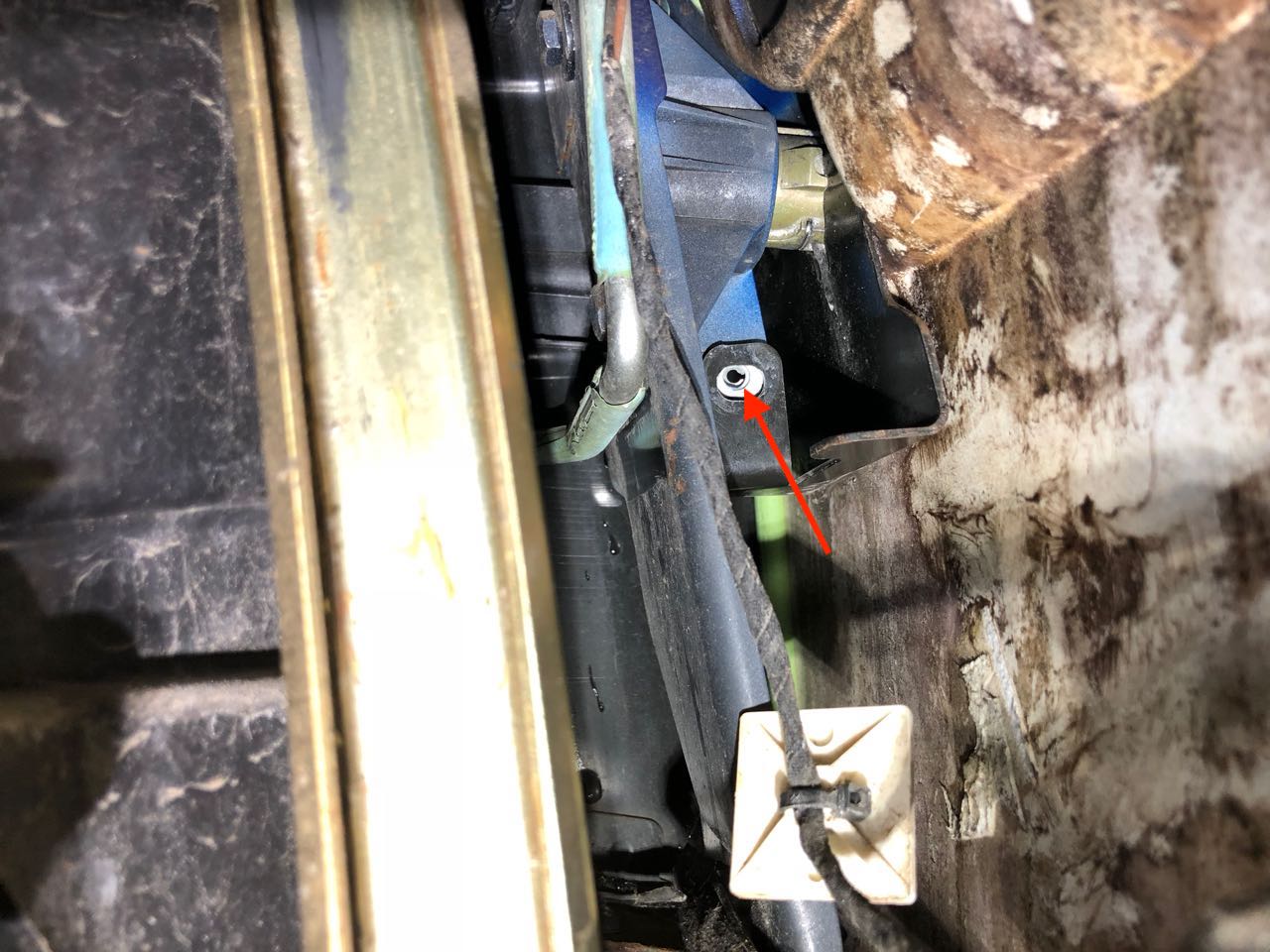 La platine et sa vis à enlever