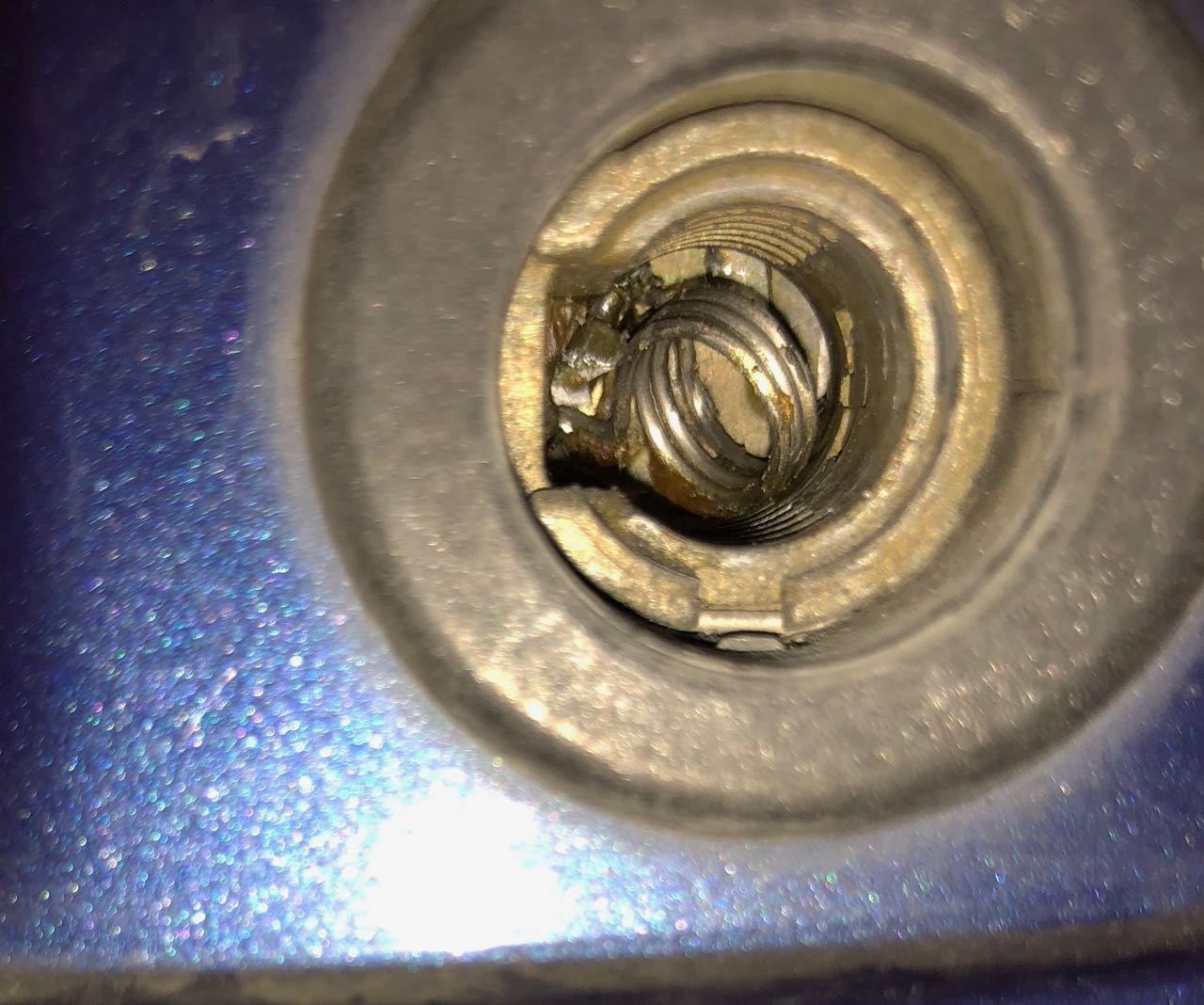 Voici ce qu'il reste de la serrure