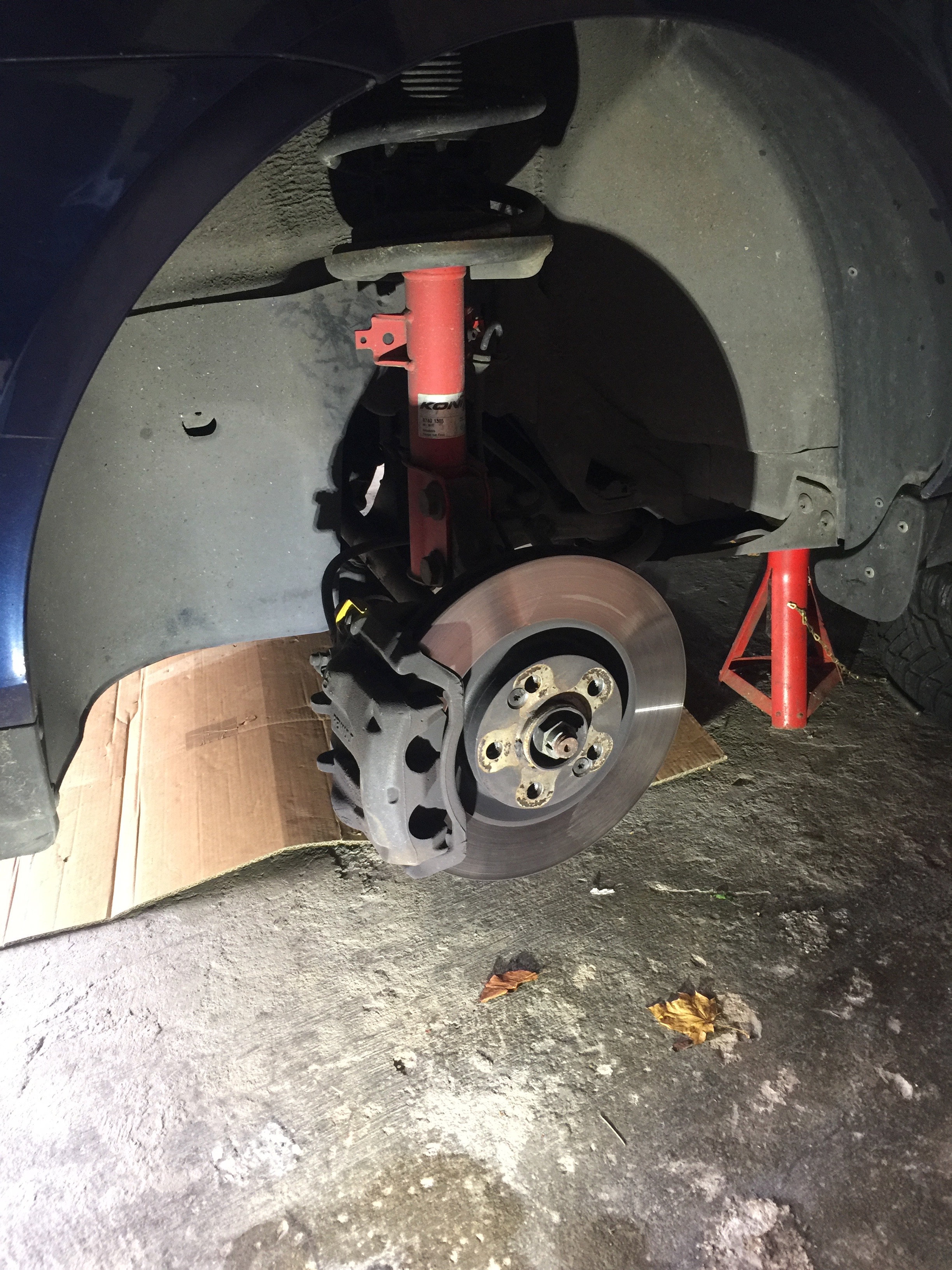 Une fois la roue déposée